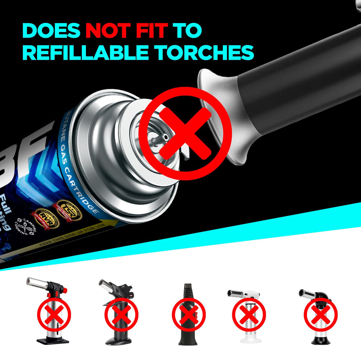 Butane Fuel Canister 8oz 4 Pack O547237