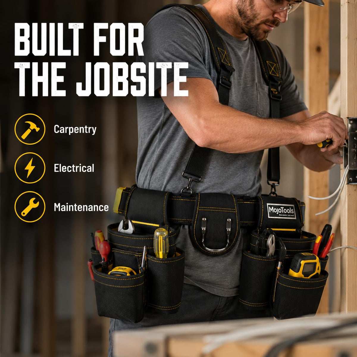 Heavy Duty Tool Belt with Suspenders Q570