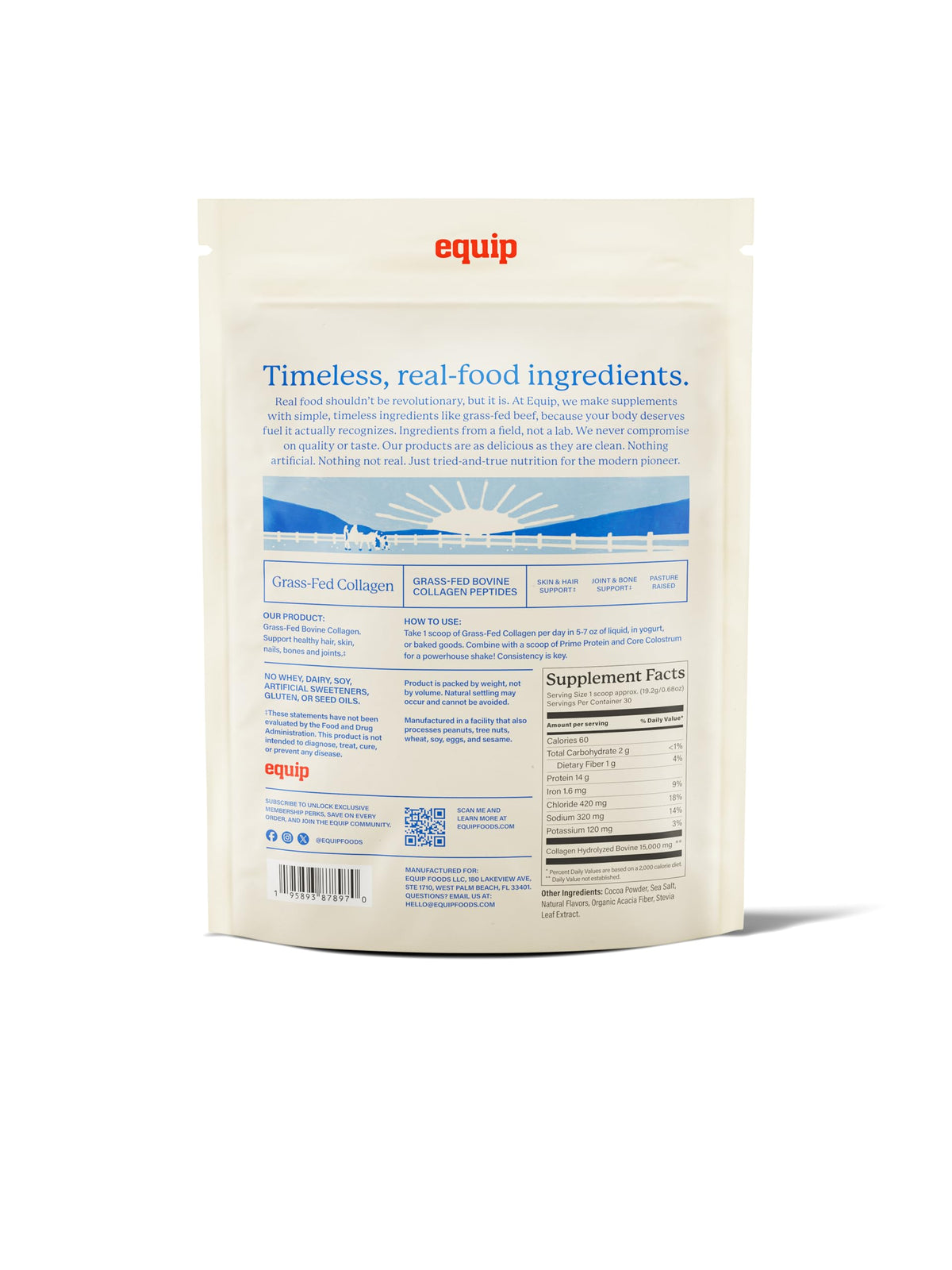Grass Fed Hydrolyzed Bovine Collagen Peptides Powder W3247
