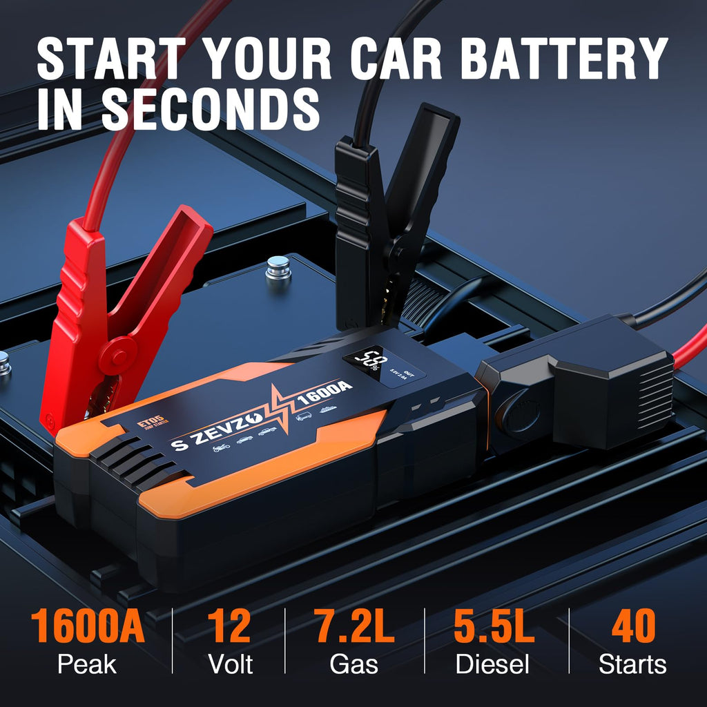 1600A Peak Portable Jump Starter N39233