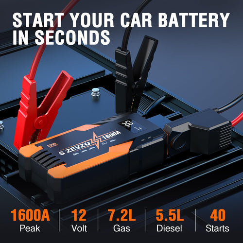 1600A Peak Portable Jump Starter N39233