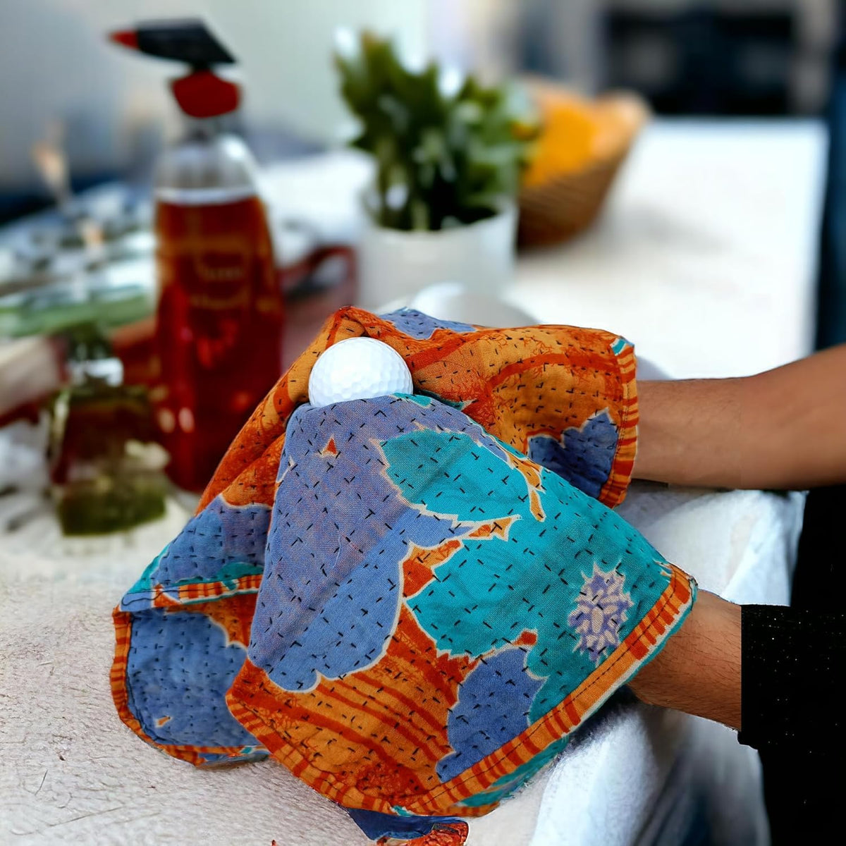 6 Pcs 100% Cotton Kantha Napkins 12 x 12 Inch S266243