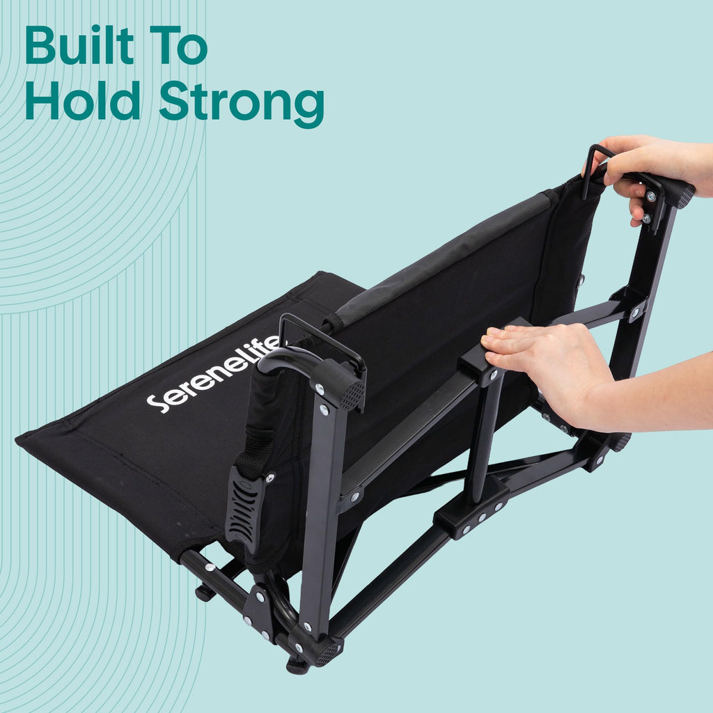 2-Pack Padded Folding Stadium Chairs with Back Support and Armrests R3696