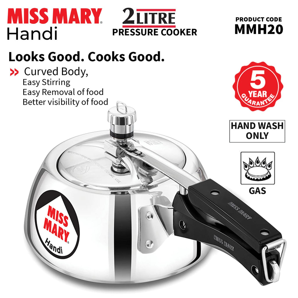 2 Litre Aluminium Pressure Cooker J298431