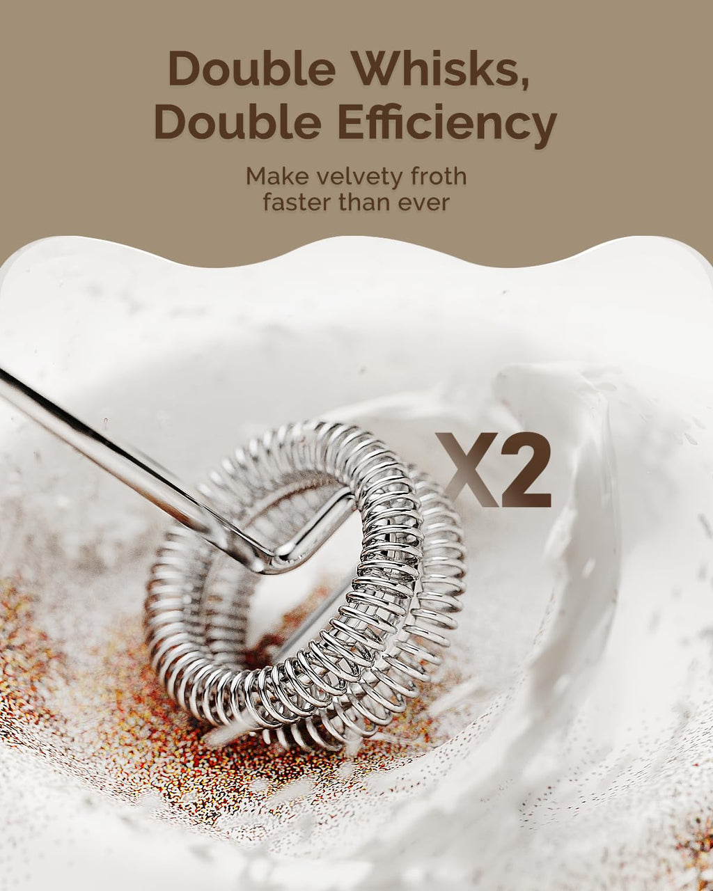 Rechargeable Milk Frother with Detachable Wand F133