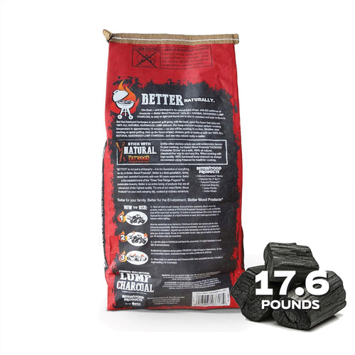 100% All Natural Hardwood Lump Charcoal 17.6 Pounds H191