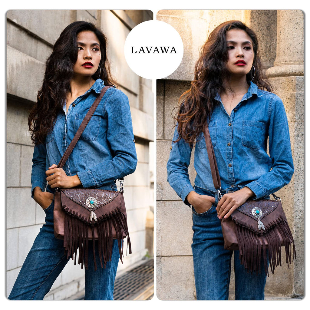 Small Turquoise Fringe Crossbody Handbag Y8124