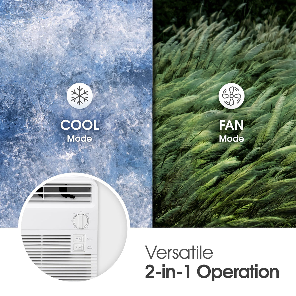 5000 BTU White Window Air Conditioner S2838