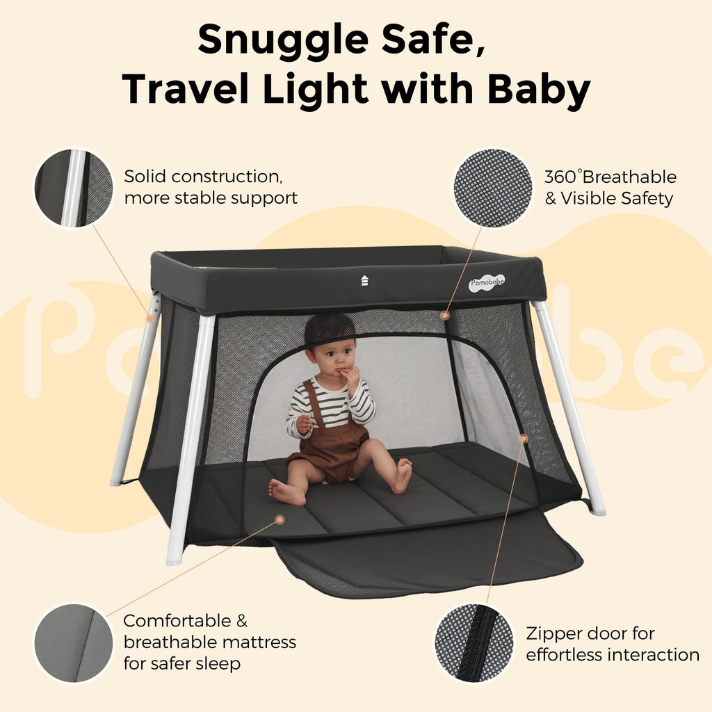 Foldable Portable Playpen with Mattress R754