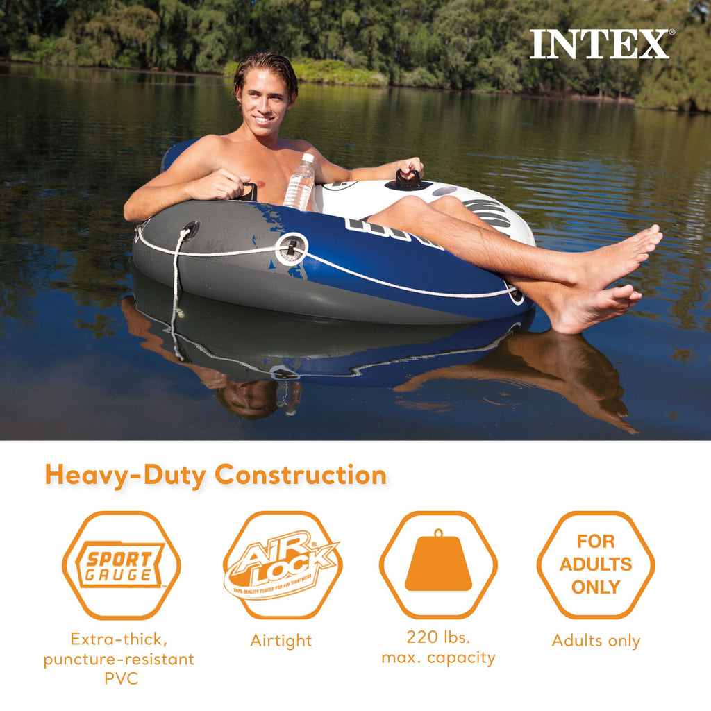 Inflatable Floating Lounge with Built-in Cup Holders F3270