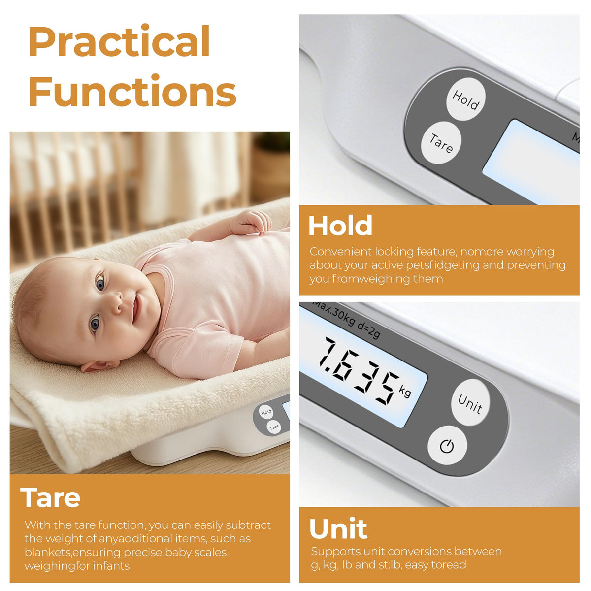 Digital Baby Scale with Removable Tray T1974