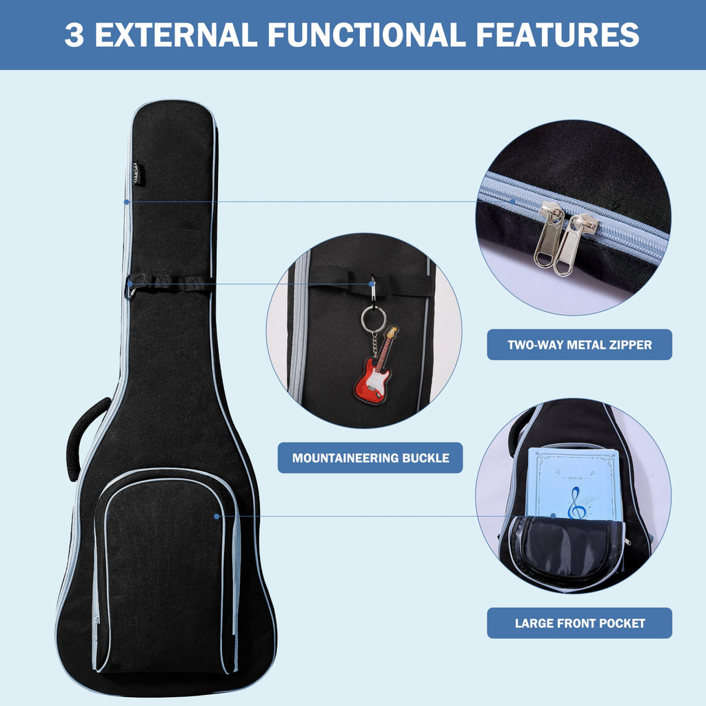 40 Inch 7mm Padded Waterproof Electric Guitar Gig Bag Y8886
