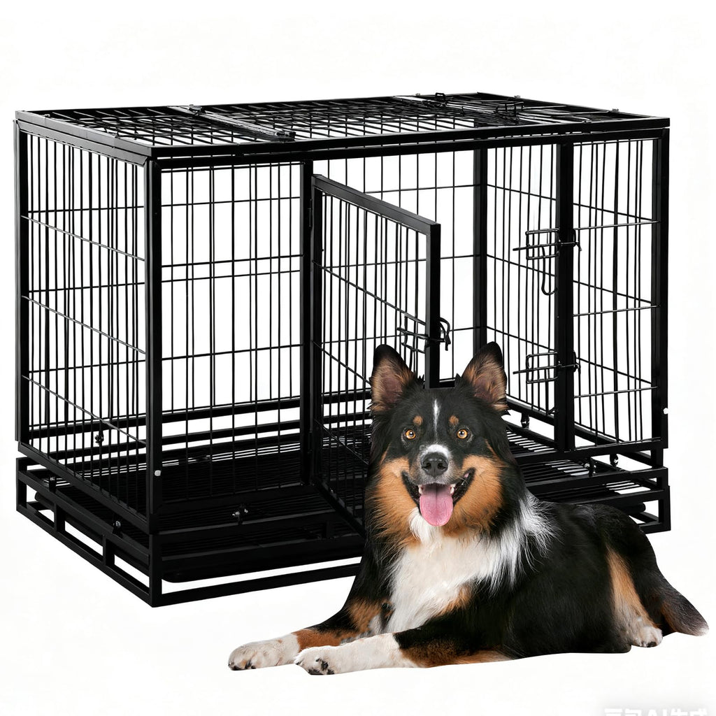 48 inch XXL Heavy Duty Dog Kennel with Wheels B929417