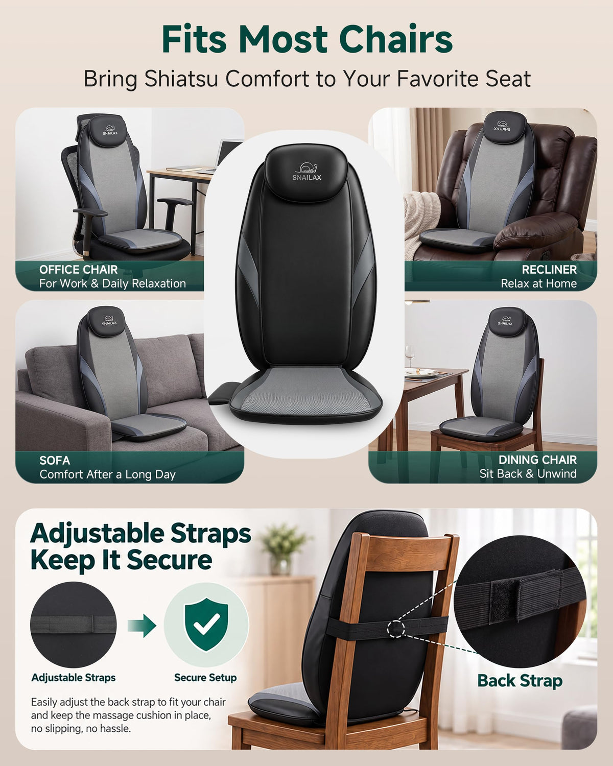 Shiatsu Back Massager with Heat N6541