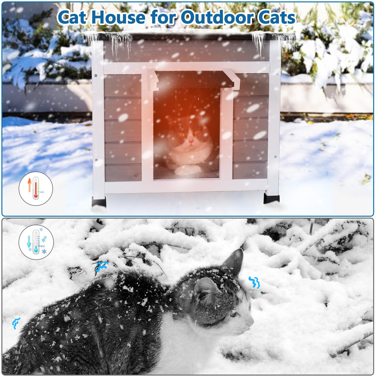 Insulated Weatherproof Outdoor Cat House Z344