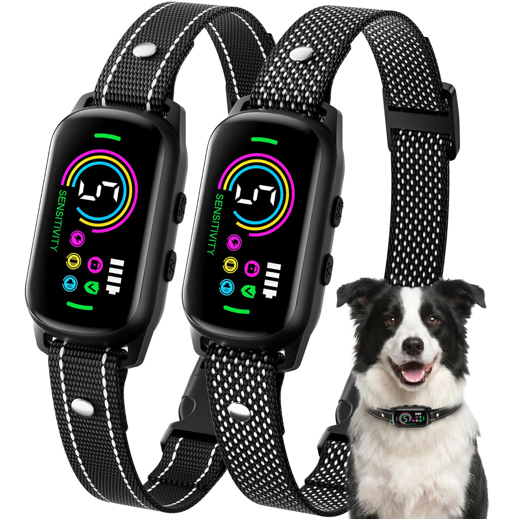 2 Pack Bark Collar with 5 Modes Q235