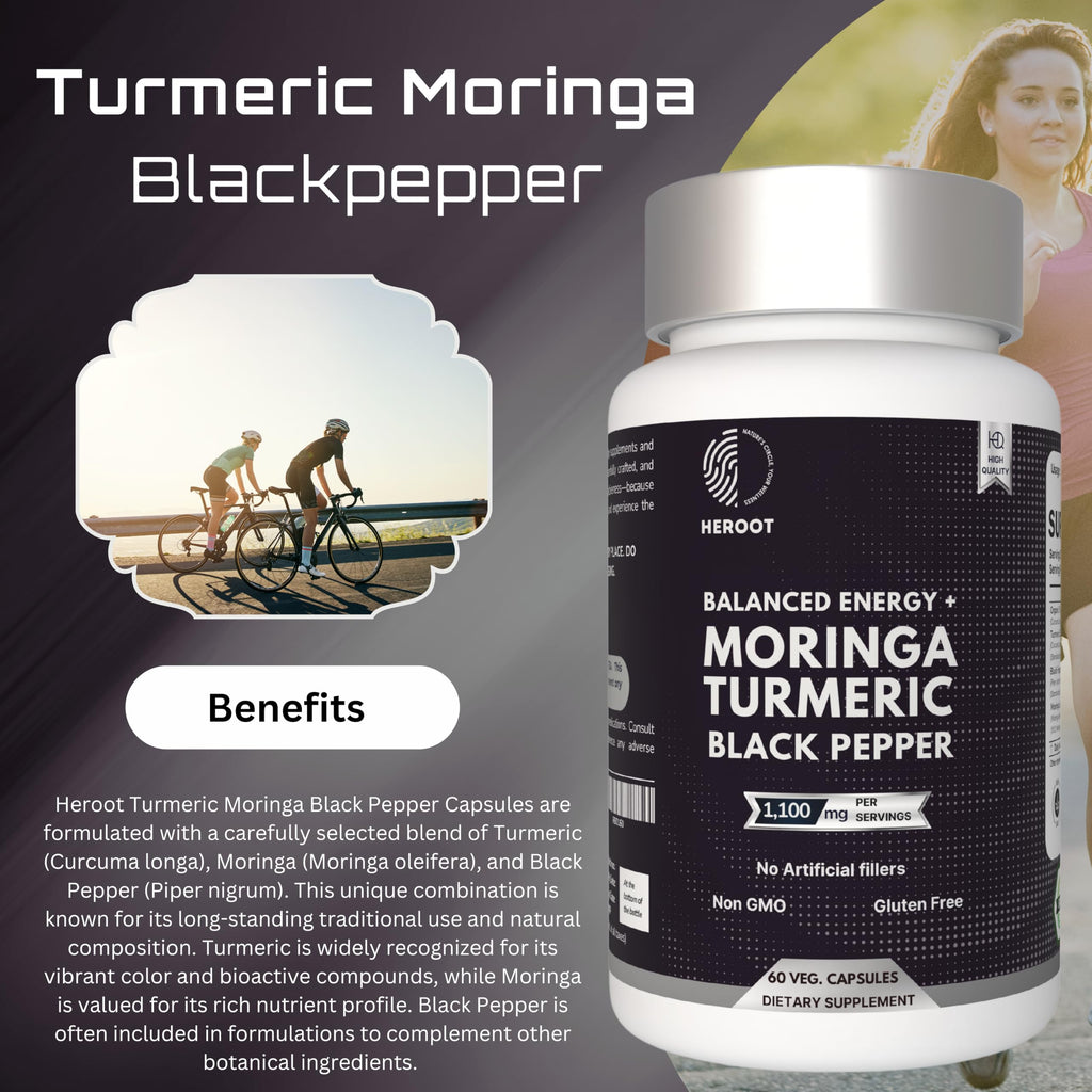 Turmeric with Black Pepper & Moringa 1000 mg, 120 Capsules Q538