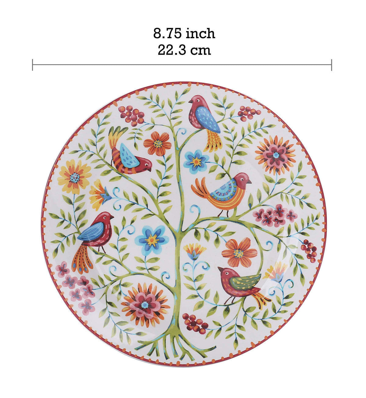 Red Ceramic 16 pcs Dinnerware Set, Service for 4 E37114