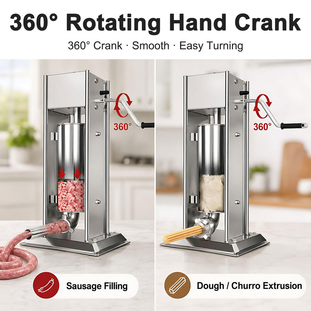 Stainless Steel Vertical Sausage Filler & Churro Press D37289