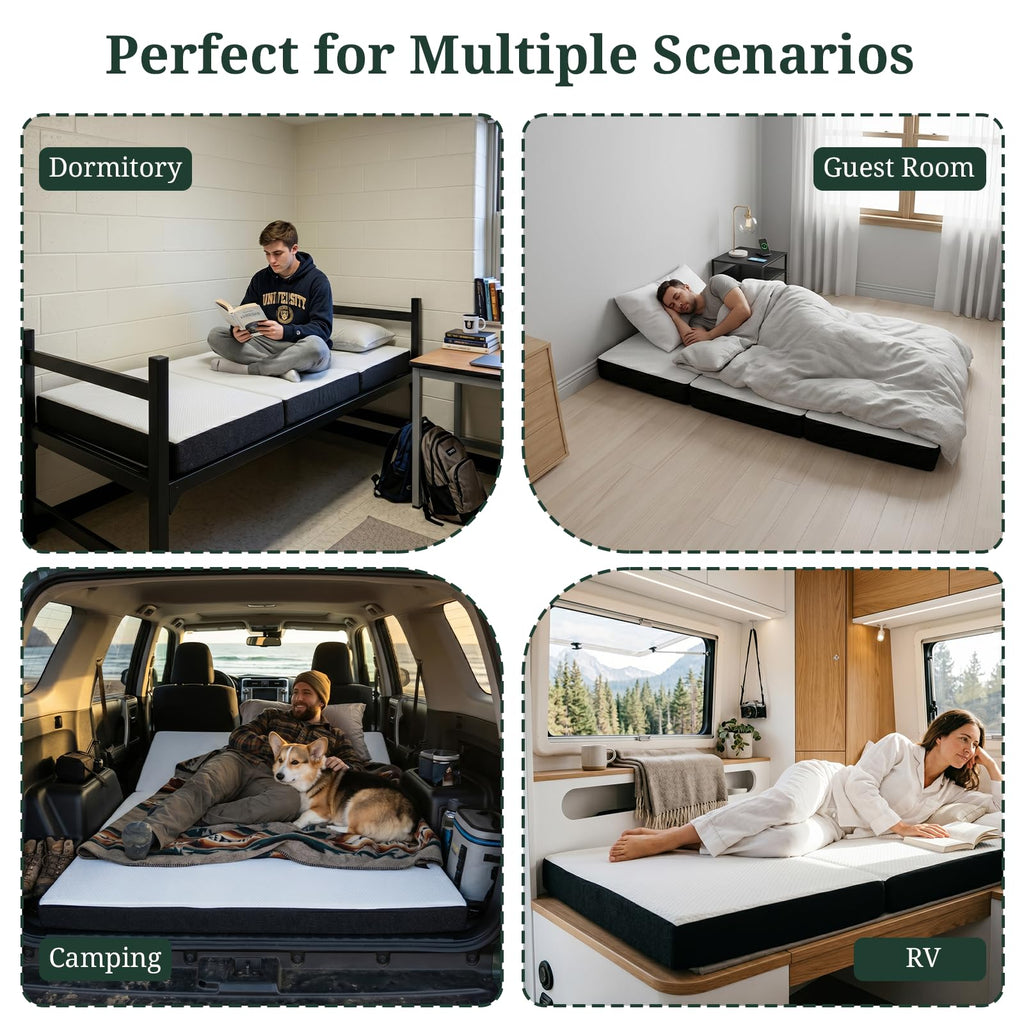 3 Inch Twin Tri-Fold Memory Foam Mattress K2660
