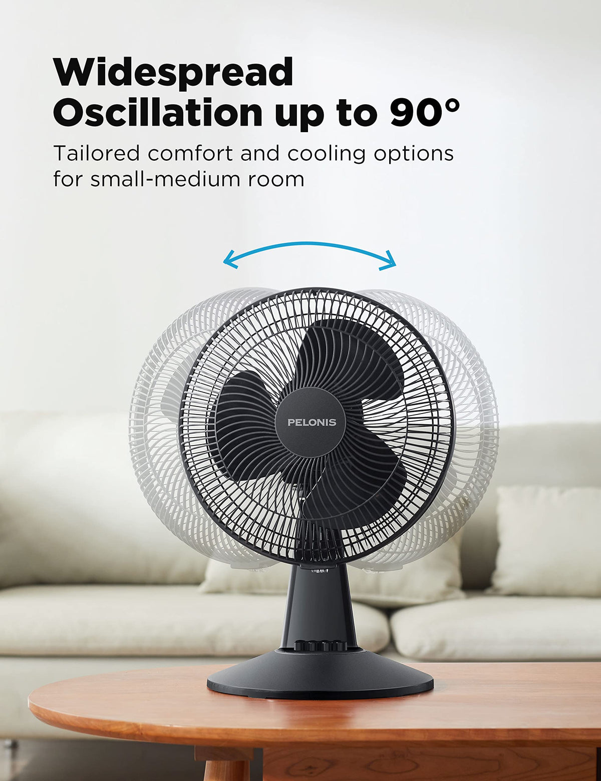 16'' Oscillating Pedestal Fan and 12-Inch Oscillating Table Fan T119176