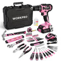Pink Cordless Drill and 141-Piece Home Tool Kit E500096