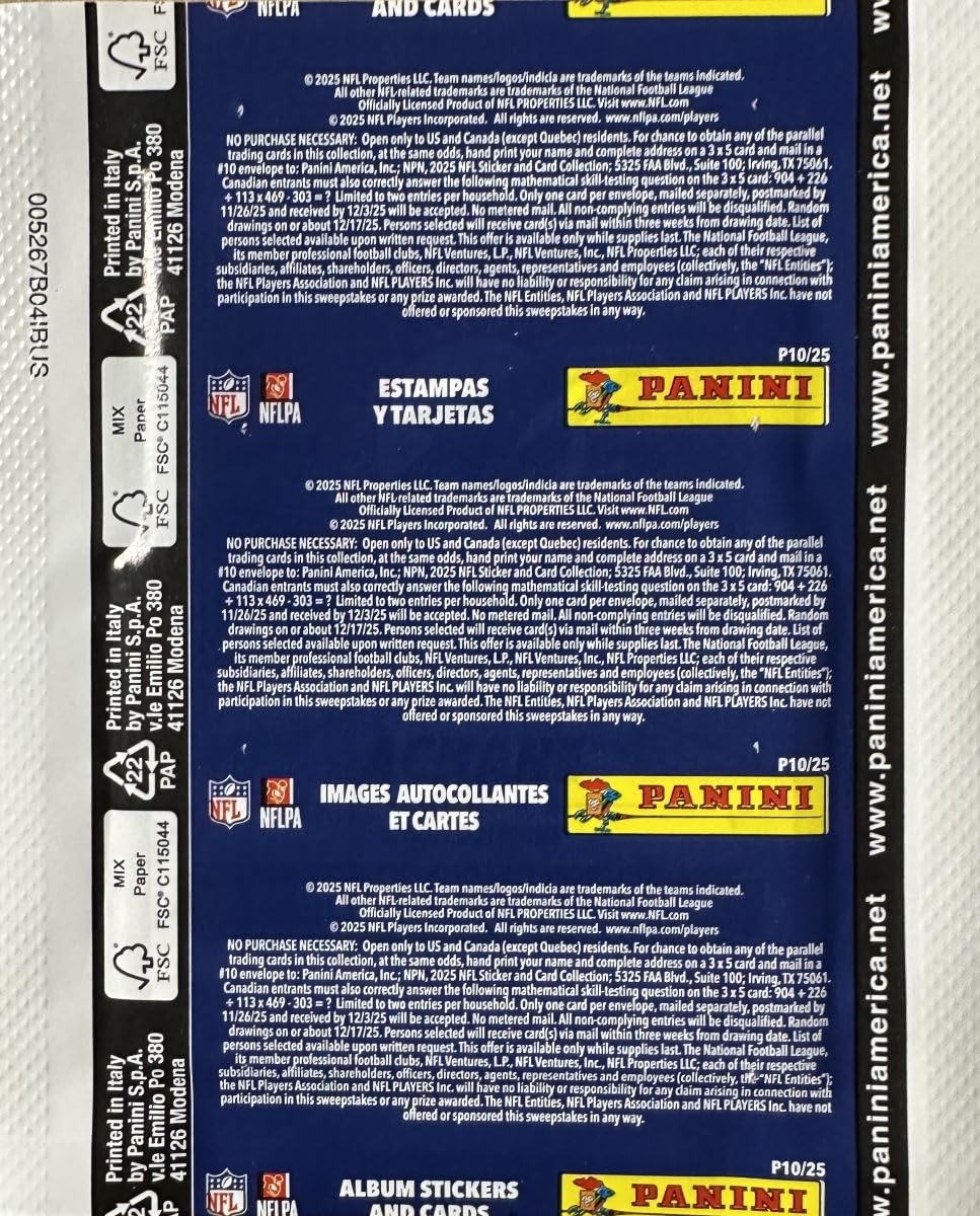 Football Sticker Collection Unopened Box with 50 Packs P5033
