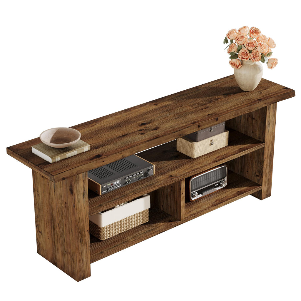 Dark Brown Solid Wood TV Stand D1997