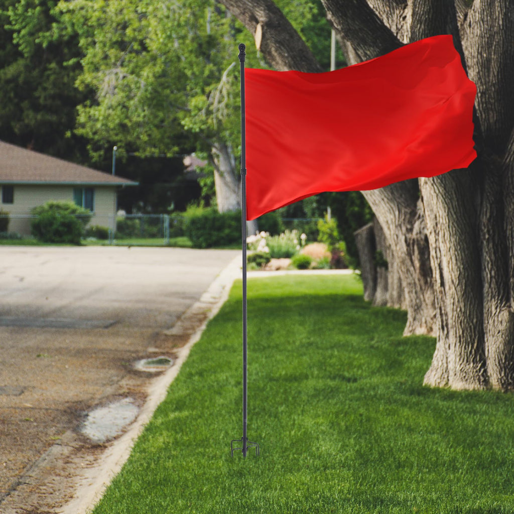 Stainless Steel In Ground Flag Pole with 5 Prongs Base N184