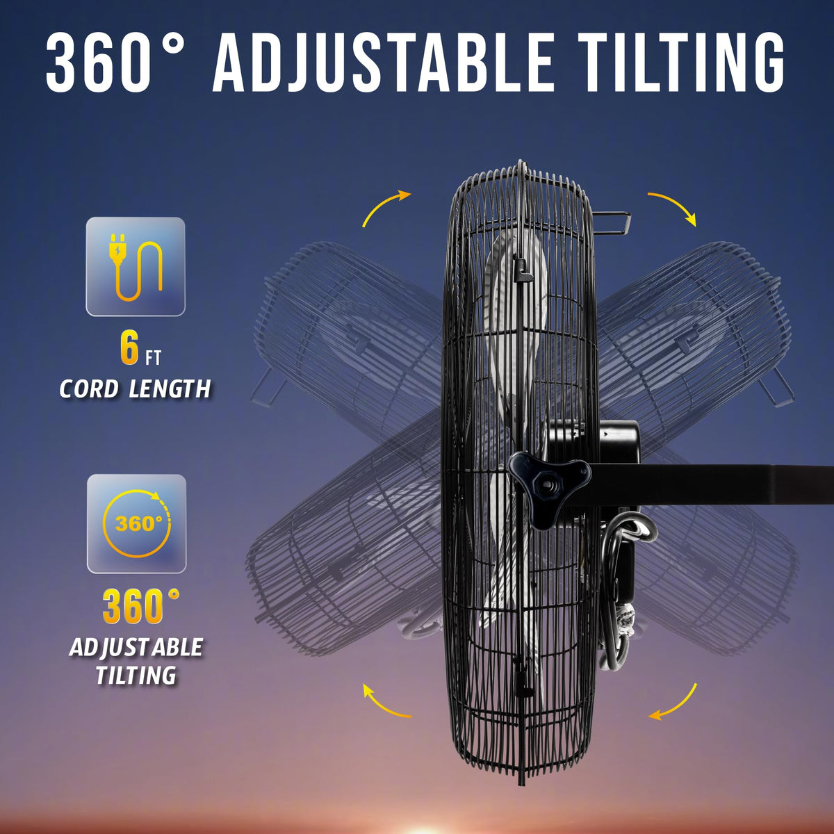 20 Inch High Velocity Industrial Wall Fan 3 Speed Y776