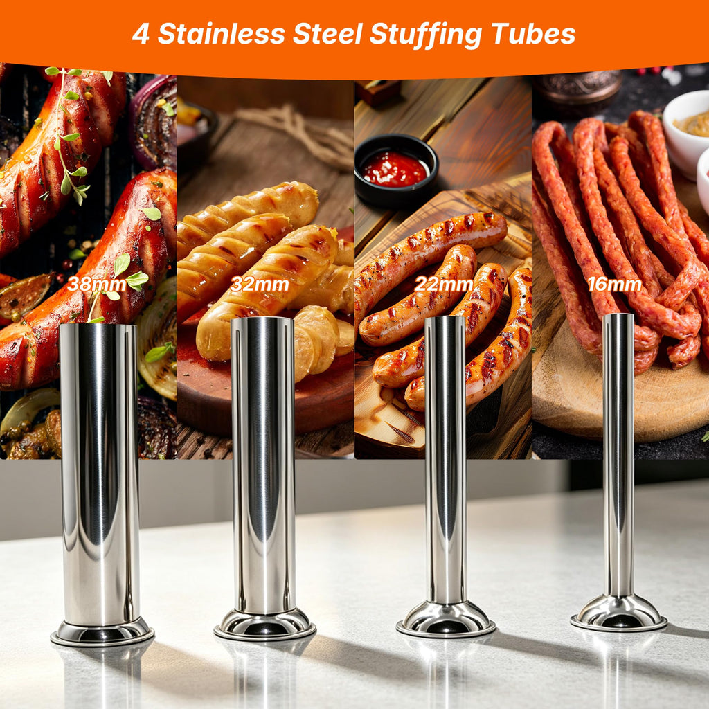 Stainless Steel Vertical Sausage Stuffer 15Lb I3932