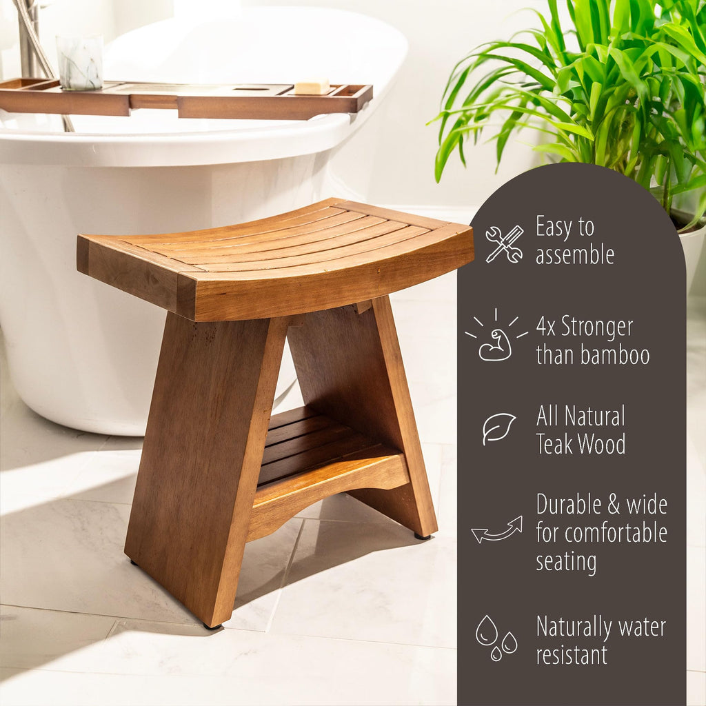 Teak Shower Bench 18 Inches J944