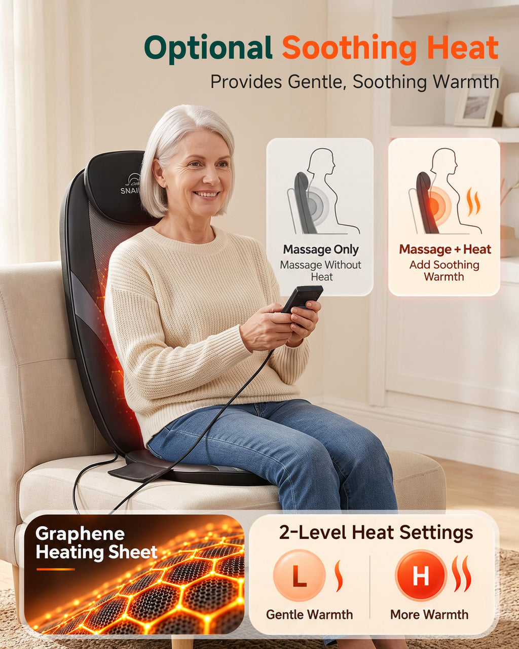 Shiatsu Back Massager with Heat N6541