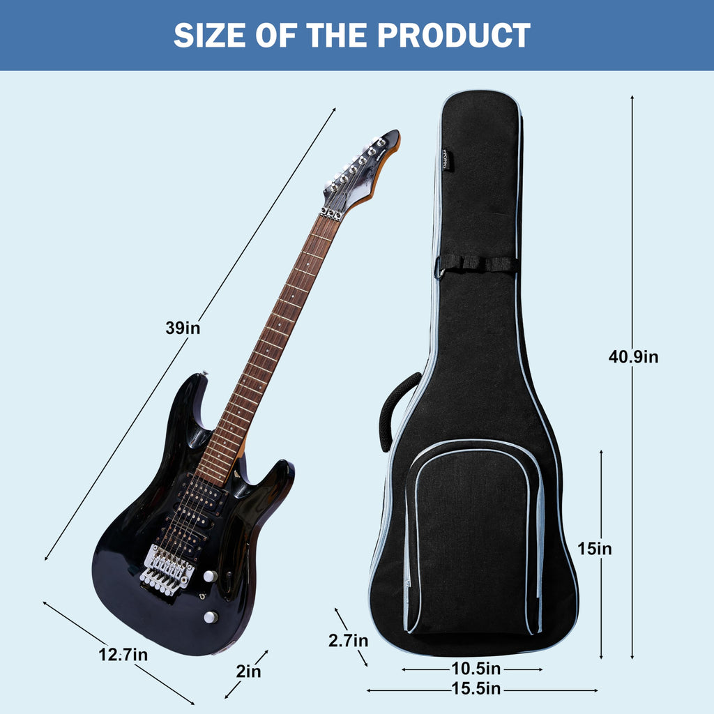 40 Inch 7mm Padded Waterproof Electric Guitar Gig Bag Y8886