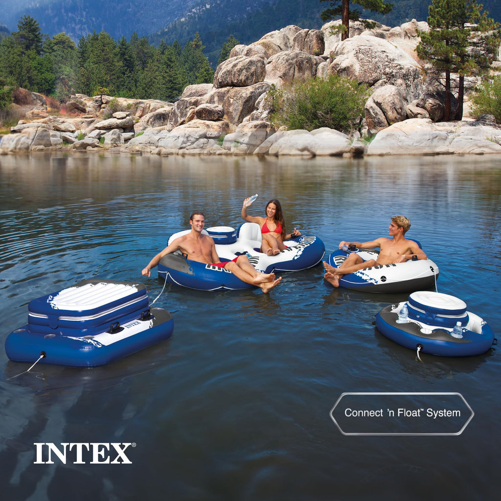 Inflatable Floating Lounge with Built-in Cup Holders F3270