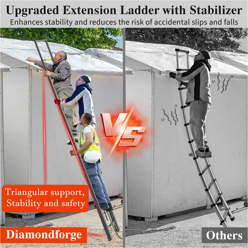 10.5 FT Aluminum Telescoping Ladder 330 Lbs A545