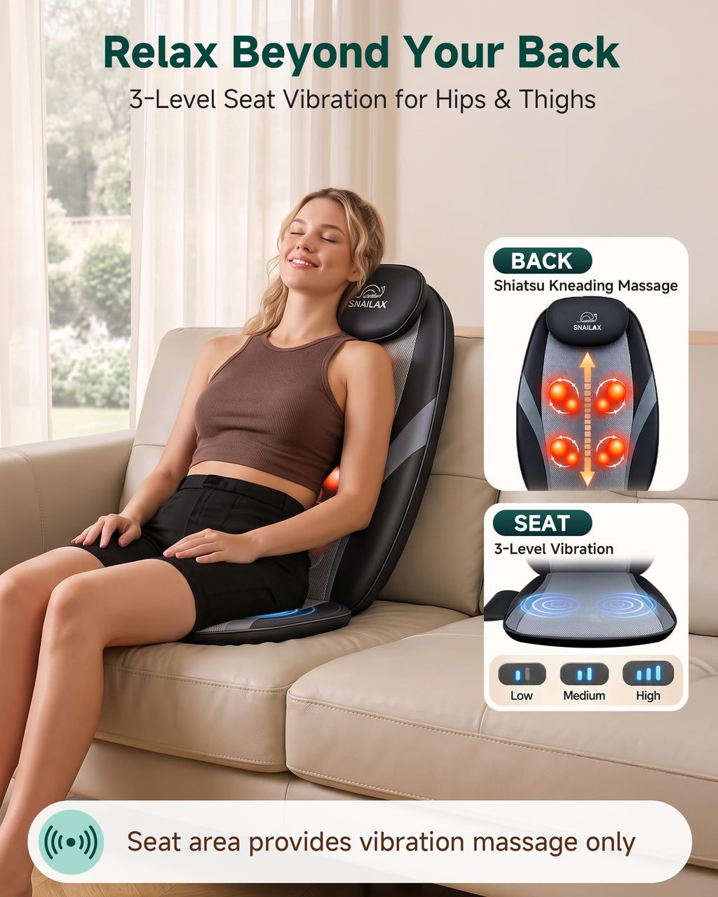 Shiatsu Back Massager with Heat N6541