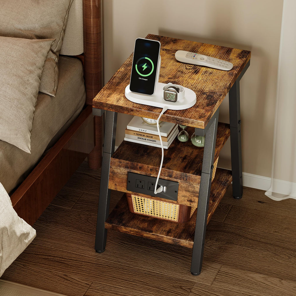 3-Tier Side Table with Charging Station F8834
